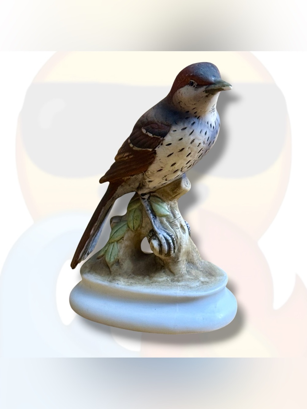 Vintage Lefton China Brown Thrasher (Model KE1184) Bird Figurine